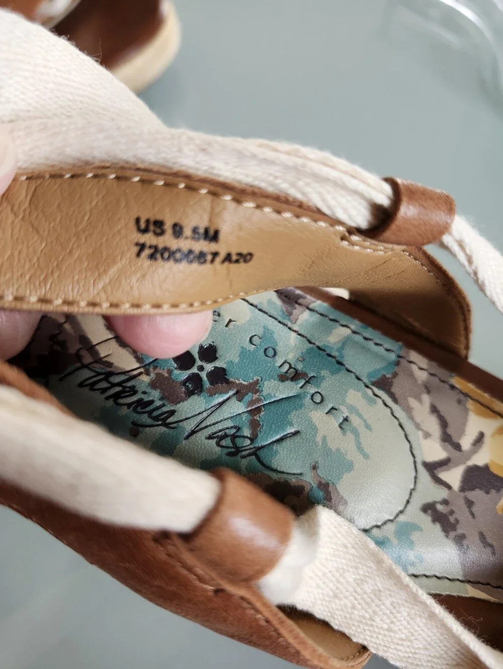 Patricia Nash RIVA Leather Wedge Espadrilles Size 9.5 Boho Retro 70's Hippie NEW